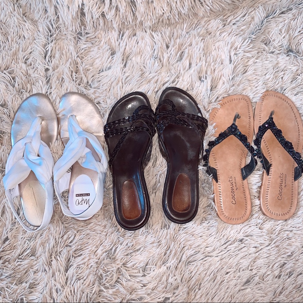 bundle of 3 sandals